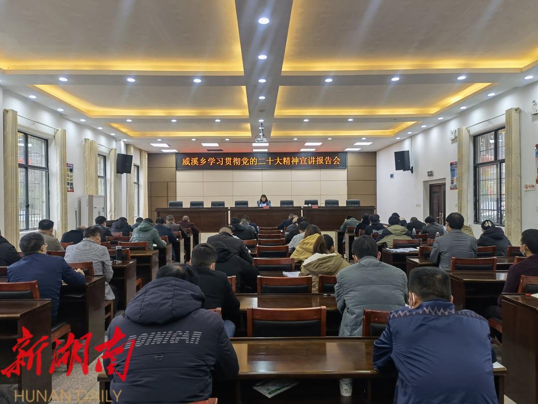 王慧敏到威溪乡宣讲党的二十大精神_邵阳头条网